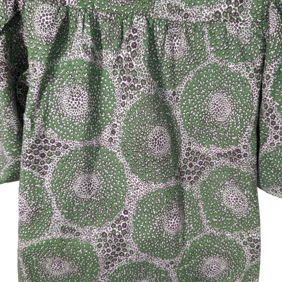 Miss Sixty Collection Green Puff Sleeve V Neck  Blouse XS - Picture 5 of 10